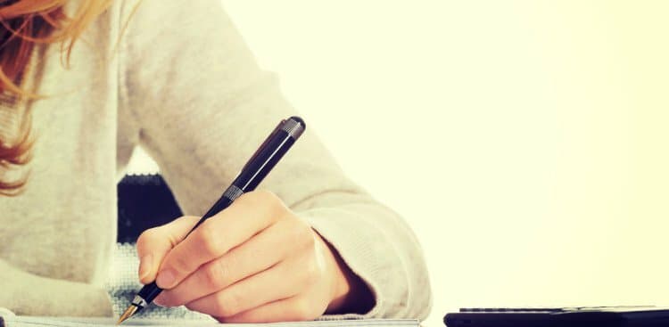 person writing