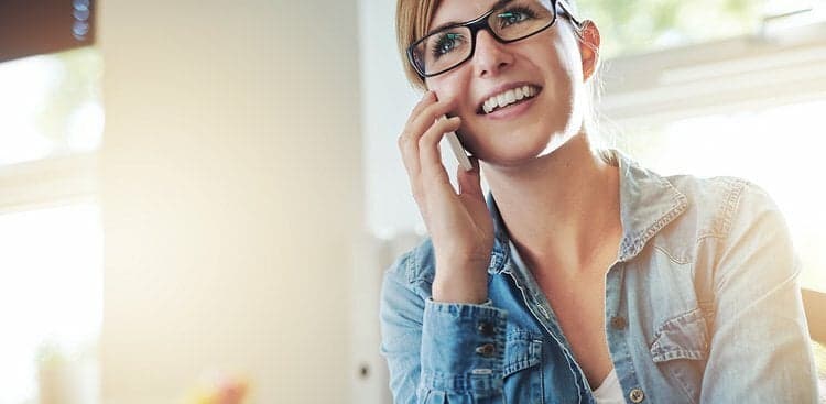 person on phone