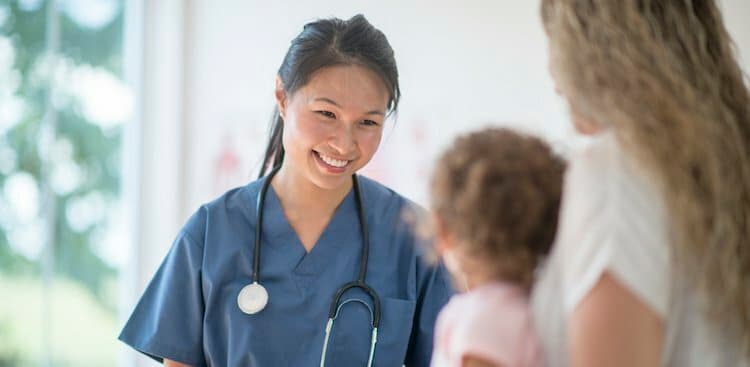 nurse and child