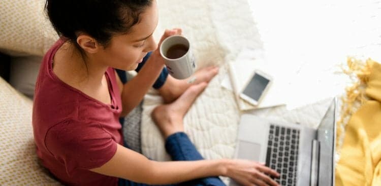 person on laptop